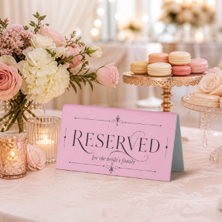 Plaque De Table Panneau de mariage élégant réservé Calligraphie mo