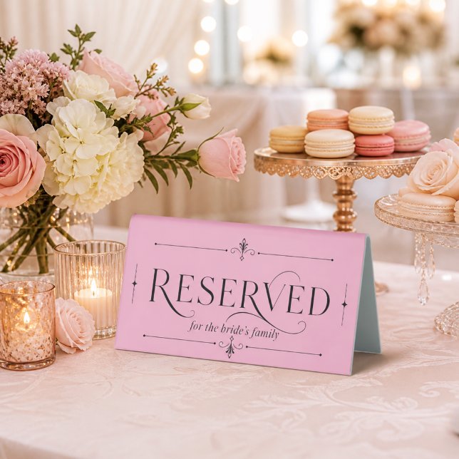Plaque De Table Panneau de mariage élégant réservé Calligraphie mo (Créateur téléchargé)