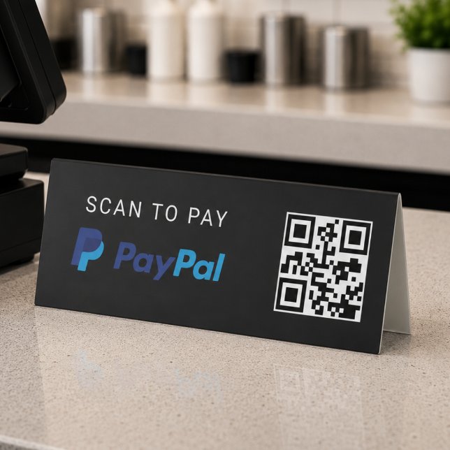Plaque De Table Panneau de paiement avec code QR PayPal (Créateur téléchargé)