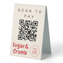 Panneau de paiement par scan de boulangerie prêt à