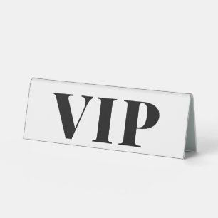 Plaque De Table Panneau de réservation VIP mariage minimal noir et