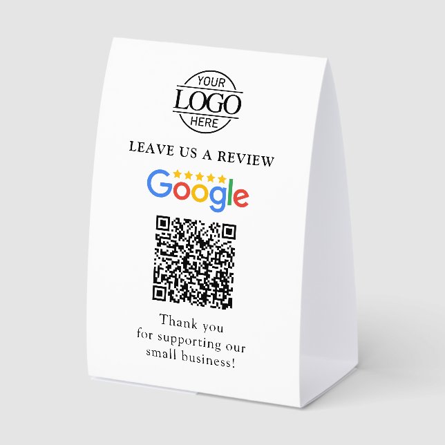 Plaque De Table Panneau de table avec code QR pour avis Google per (Recto)
