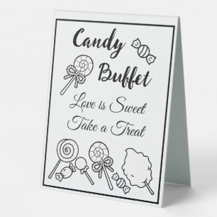 Plaque De Table Panneau de table Buffet Candy pour Mariage