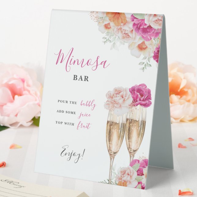 Plaque De Table Panneau de table de Baby Shower de Bar Mimosa Flor (In SItu (Mariage))