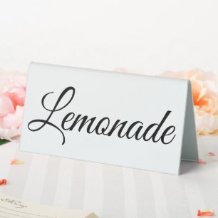 Plaque De Table Panneau de table de limonade personnalisé
