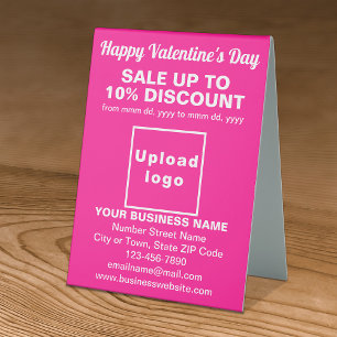 Plaque De Table Panneau de table de vente de la Saint-Valentin en