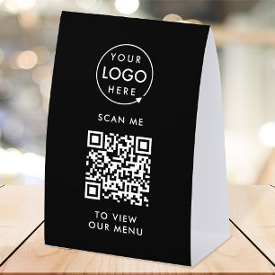 Plaque De Table Panneau de table QR Code   Présentoir de menu numé