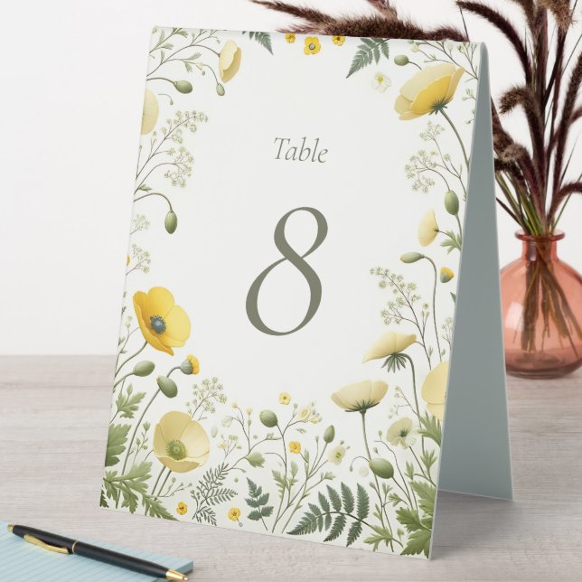 Plaque De Table Panneau de tente Boho Chic Fleur sauvage Table (En SItu (Tableau))