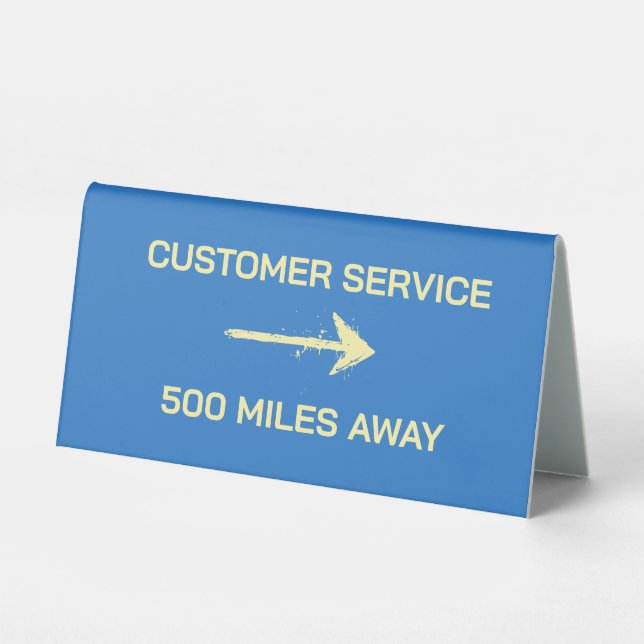 Plaque De Table Panneau de tente de bureau de plainte drôle de bur (Recto)