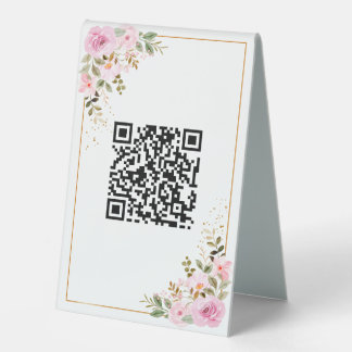 Plaque De Table Panneau de tente de table - 4" X 6" - Bordure flor