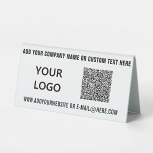 Plaque De Table Panneau de tente de table avec code QR personnalis