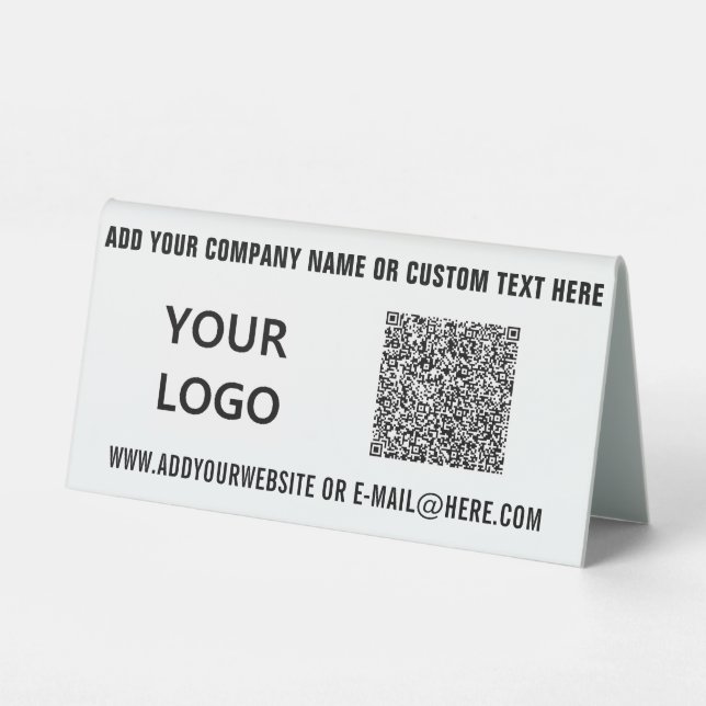 Plaque De Table Panneau de tente de table avec code QR personnalis (Verso)