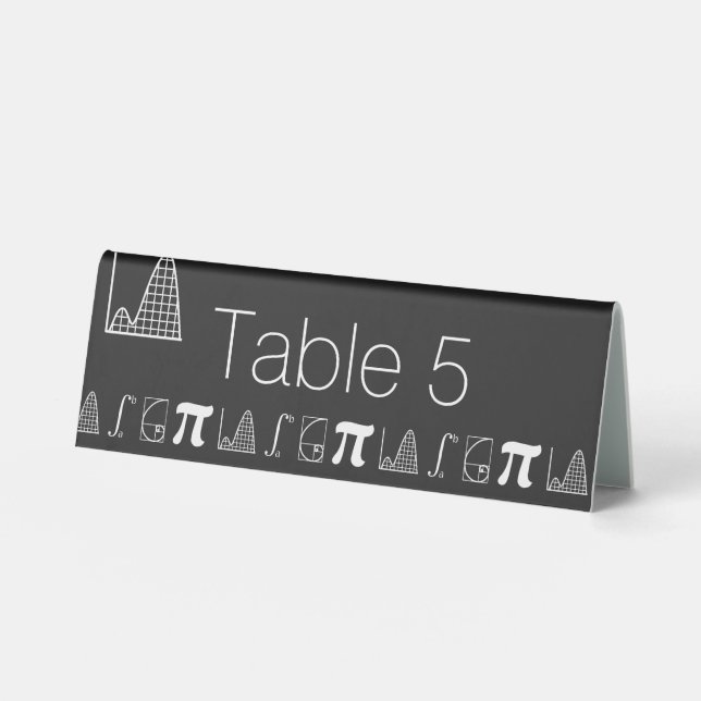 Plaque De Table Panneau de tente de table «Ça s'additionne en noir (Recto)