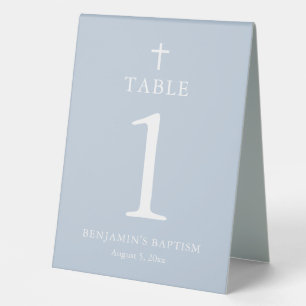 Plaque De Table Panneau de tente de table de baptême de garçon de 