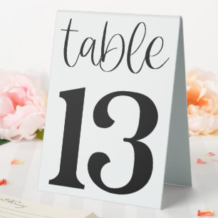 Plaque De Table Panneau de tente de table de mariage numéro 13