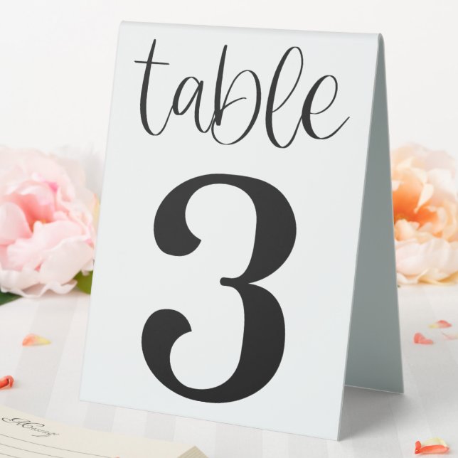 Plaque De Table Panneau de tente de table de mariage numéro 3 (In SItu (Mariage))