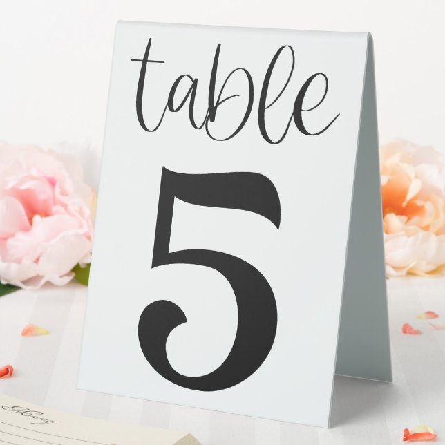 Plaque De Table Panneau de tente de table de mariage numéro 5 (In SItu (Mariage))