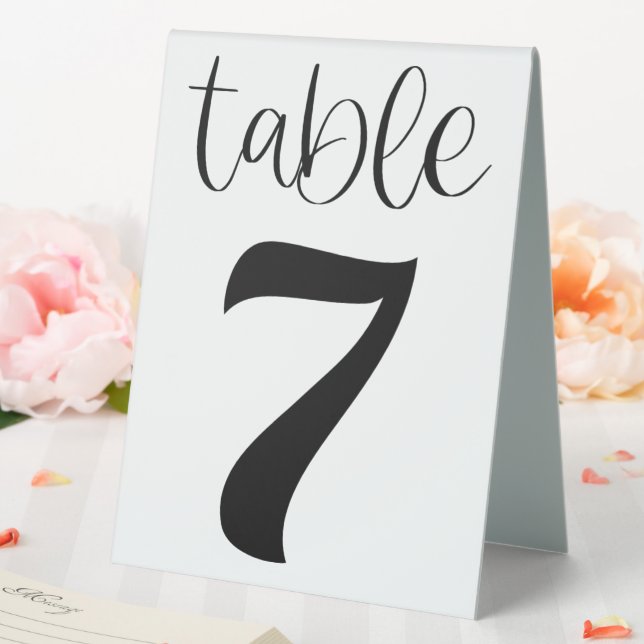 Plaque De Table Panneau de tente de table de mariage numéro 7 (In SItu (Mariage))