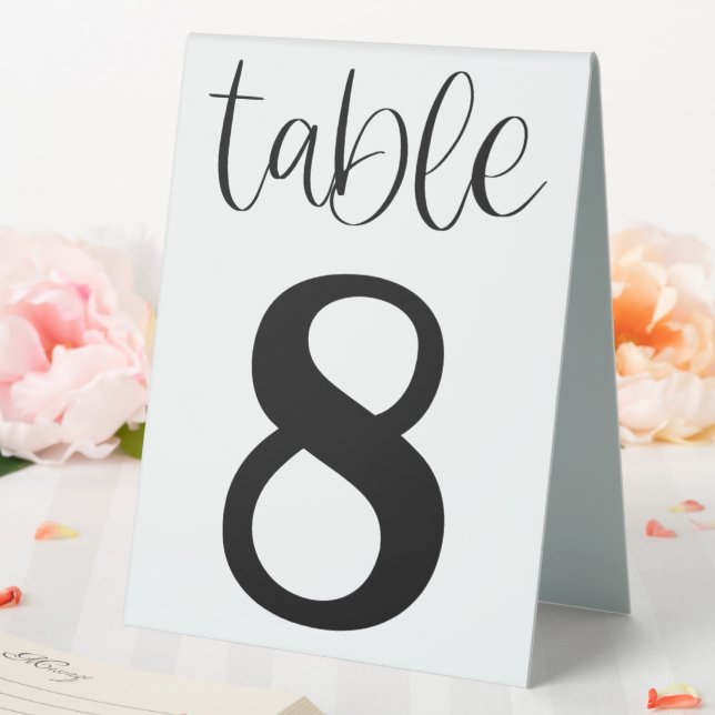 Plaque De Table Panneau de tente de table de mariage numéro 8 (In SItu (Mariage))