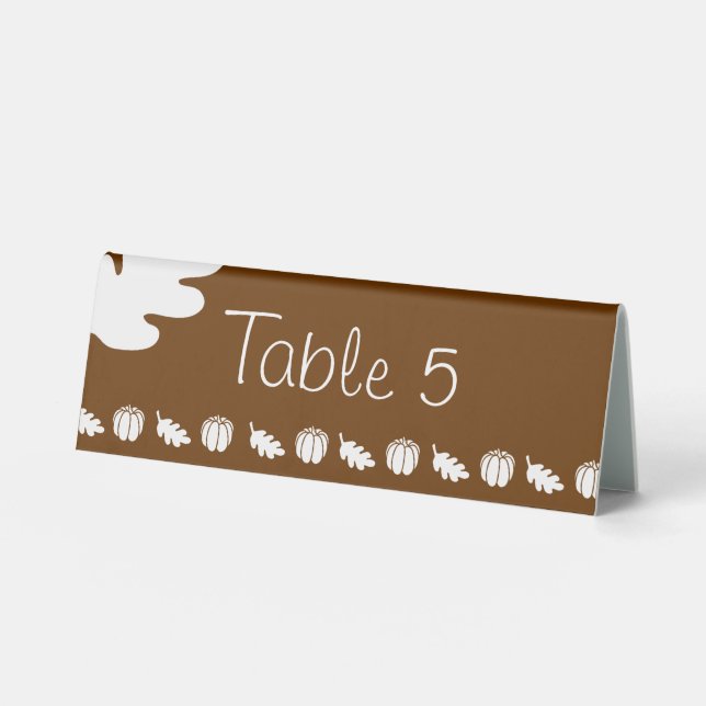 Plaque De Table Panneau de tente de table de patch de citrouille e (Recto)