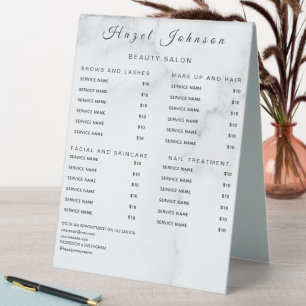 Plaque De Table Panneau de tente de table minimal pour entreprise