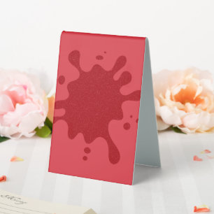 Plaque De Table Panneau de tente de table personnalisable rouge to