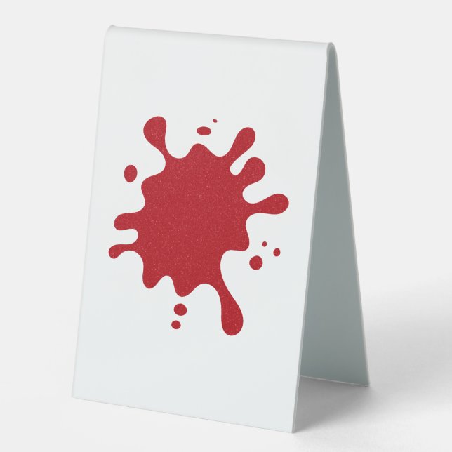 Plaque De Table Panneau de tente de table personnalisable Splash R (Recto)