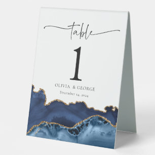 Plaque De Table Panneau de tente Mariage de la table d'âge bleu or