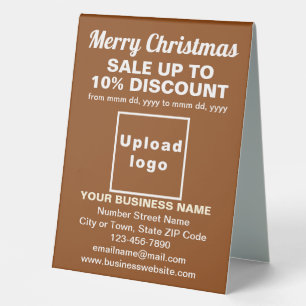 Plaque De Table Panneau de vente de Noël d'affaires sur table marr