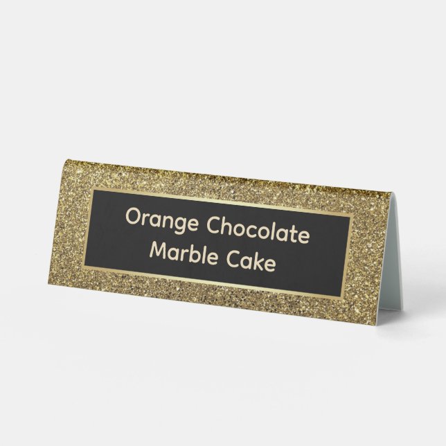 Plaque De Table Panneau élégant de nourriture de buffet (Recto)