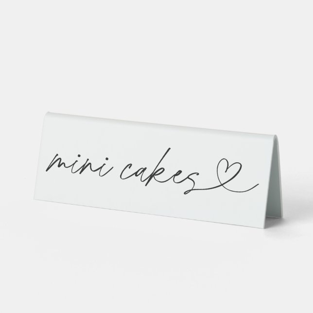 Plaque De Table Panneau en Acrylique pour Mini Gâteaux Mariage (Recto)