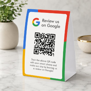 Plaque De Table Panneau Google Avis pour table Présentoir QR Cod