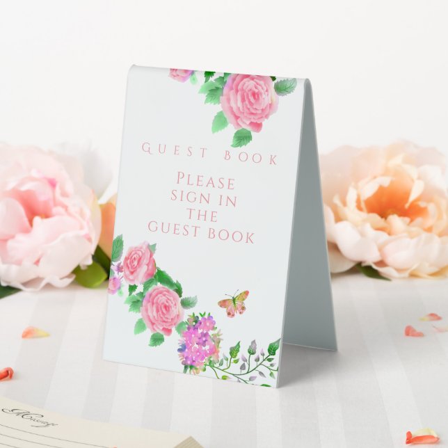 Plaque De Table Panneau Mariage rose rose ruban (In SItu (Mariage))