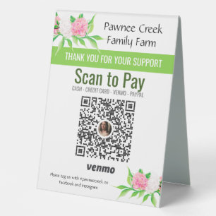 Plaque De Table Panneau Paye personnalisée ici Fleuriste Flower