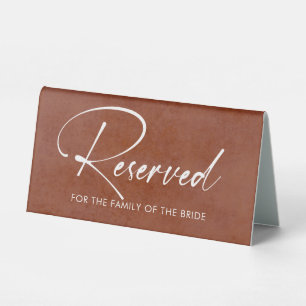 Plaque De Table Panneau Réservé - Mariage - Fête - Entreprise