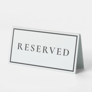 Plaque De Table Panneau Table réservée