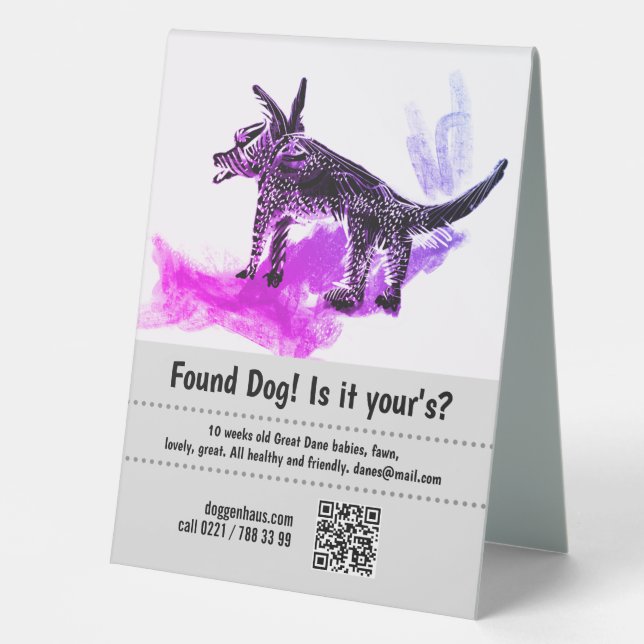 Plaque De Table Panneau Tente de table (Recto)