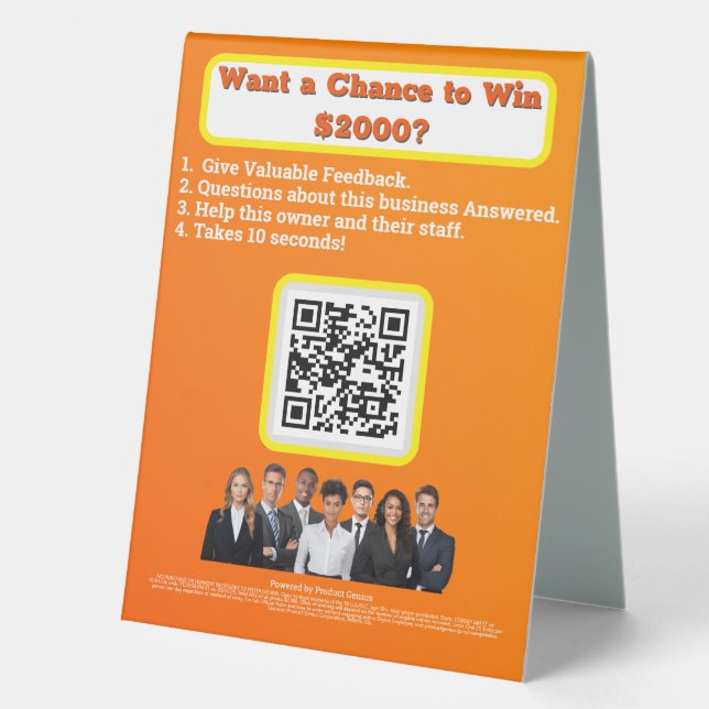 Plaque De Table Panneau Tente de table (Recto)