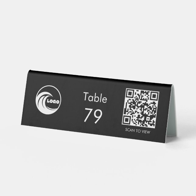 Plaque De Table Panneaux de table QR Code Numéro de table de resta (Recto)