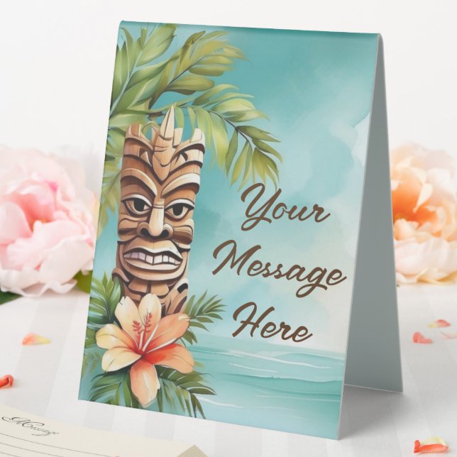 Plaque De Table Parti Tropical Tiki (In SItu (Mariage))