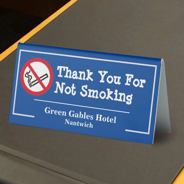 Plaque De Table Pas de tabac - Merci pour ne pas fumer tente de ta (Créateur téléchargé)