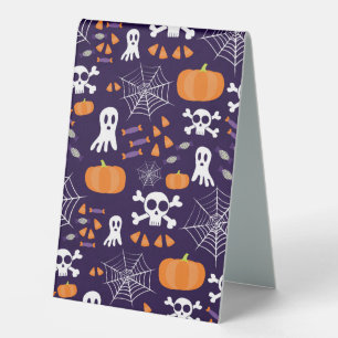 Plaque De Table Personnages amusants et effrayants d'Halloween