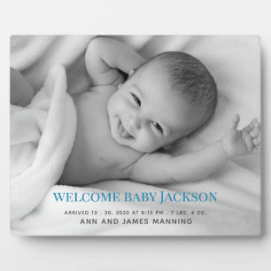 Plaque de table personnalisée avec photo de bébé e