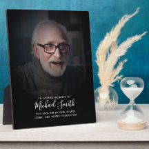 Plaque de table personnalisée avec texte et photo