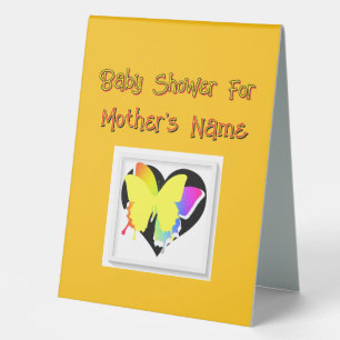 Plaque De Table Personnaliser le nom de maman Baby shower Tente Si