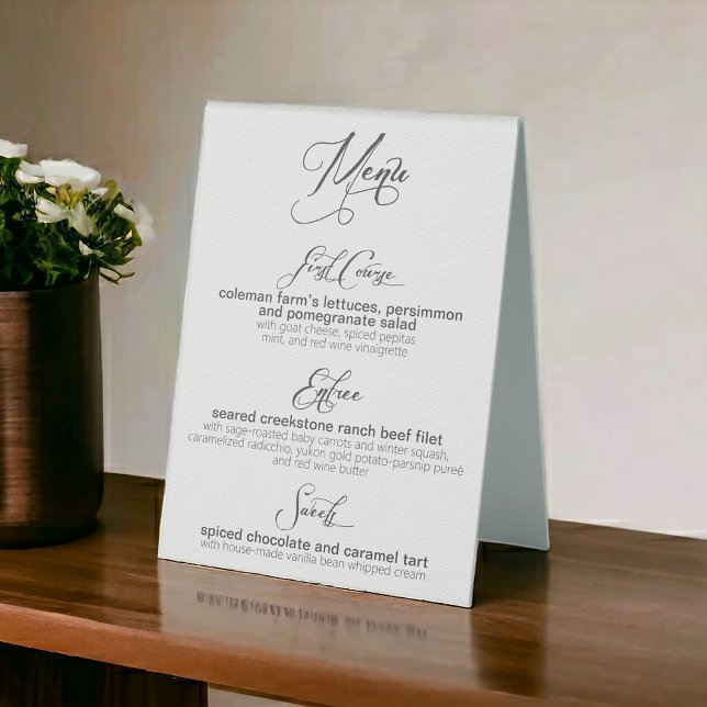 Plaque De Table Personnalisez Votre Propre Modèle De Menu Dîner À  (Créateur téléchargé)