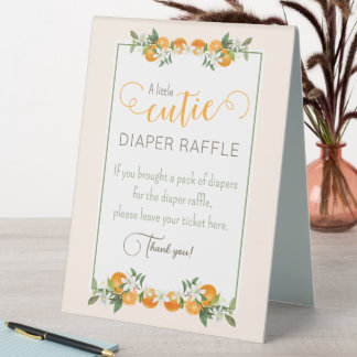 Plaque De Table Petit Baby shower Cutie tombole