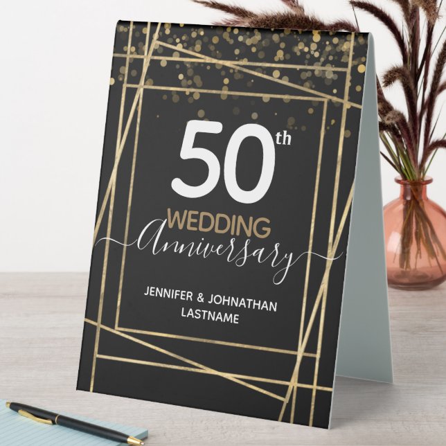 Plaque De Table Photo du 50e anniversaire du Mariage (En SItu (Tableau))