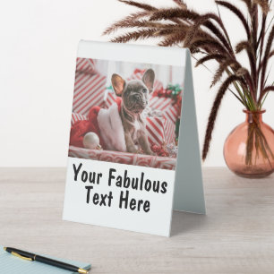 Plaque De Table Photo et texte personnalisés