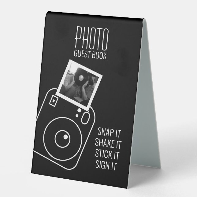 Plaque De Table Photo Livre d'Invité Table Tente Sig (Recto)